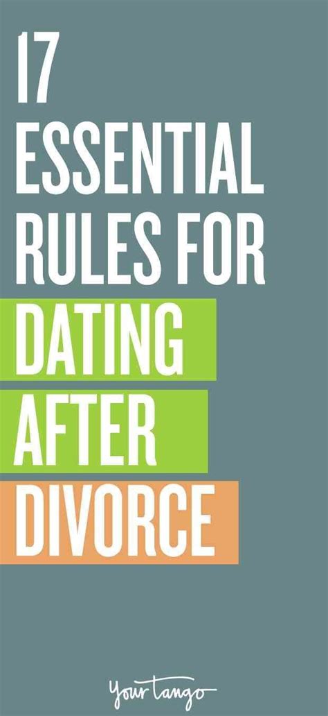 dating after divorce rules